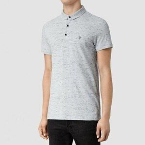 ALL SAINTS Bramford Midwest Polo Tee Men's Sz S Flawed